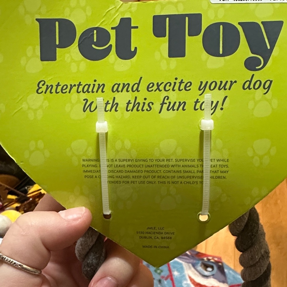 Colorful Plush Dog Toy with Rope - Picture 6 of 6